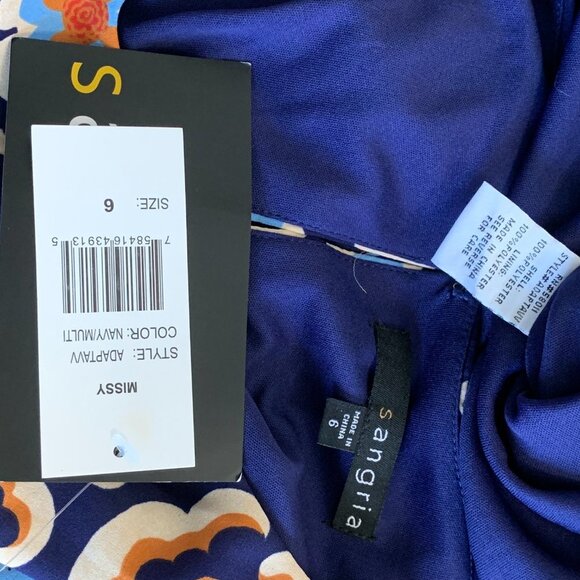 NWT - Sangria Sleeveless Keyhole Floral Dress - Picture 9 of 9